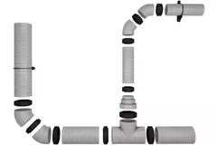 Conector para tubo aislado diámetro 125 mm