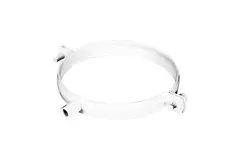 Abrazadera blanca para tubo diámetro 125 mm metal - RAL 9010