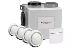 Itho Daalderop CVE-S ECO Optima Paquete de alto rendimiento HE 415 m³/h + sensor de humedad + control de CO2 + 4 válvulas - enchufe euro