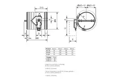 Compuerta cortafuegos redonda 400 mm servomotor 24V - E-FDC40 D400 M24 S