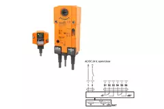 Servomotor de compuerta cortafuegos 24V, 18 Nm, abrir/cerrar - E-BF24 T