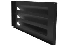 Rejilla de pared exterior de montaje en superficie 300mm x 100mm NEGRO