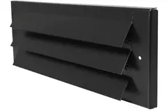 Rejilla de pared exterior de montaje en superficie 300mm x 100mm NEGRO