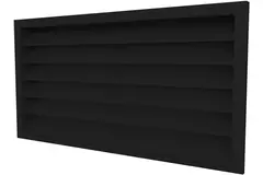 Rejilla exterior de aluminio 800x600 con aletas fijas - color mixto RAL 9005