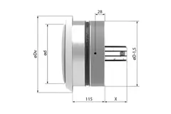 Compuerta cortafuegos circular 100 mm con válvula de ventilación - E-BFDC V EI60S D100