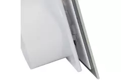 Extractor de baño de Ø 100 mm con temporizador y retardo de encendido - frontal de cristal en plata satinada