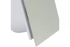 Extractor de baño de Ø 100 mm con temporizador y retardo de encendido - frontal de cristal en plata satinada