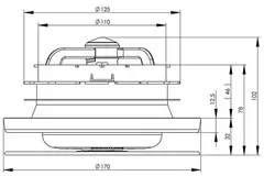 Válvula de extracción Zehnder ComfoValve Luna E125