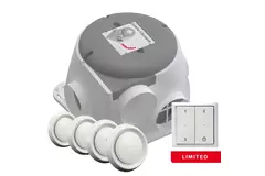 Paquete Zehnder ComfoFan Silent Limited 300 m³/h + control RFT + 4 válvulas - enchufe con toma de tierra
