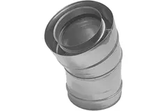 Diámetro concéntrico 80 - 125 mm curva 30 gr I316L/I304 (D0,5/0,6) (incl. junta de goma de estanqueidad)