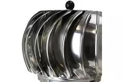 Extractor de baño impulsado por viento Cowl 200 mm de acero inoxidable, incl. soporte aislado - 115m3/h