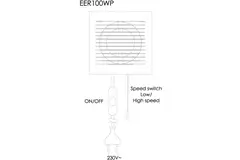 Europlast recuperador de calor descentralizado 100 mm con interruptor de cuerda y enchufe