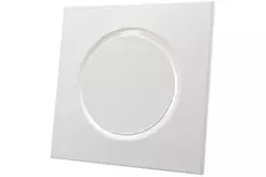Válvula de suministro de ventilación metálica cuadrada Ø 125 mm blanco con muelles de sujeción - DVSQ-P125