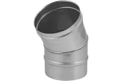 Tubo de estufa Ø 150 mm acero inoxidable pared simple curvatura 30º