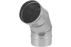 Tubo de estufa Ø 550 mm acero inoxidable pared simple curvatura 60º