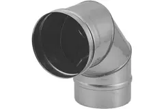 Tubo de estufa Ø 150 mm acero inoxidable pared simple curvatura 90º