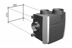 Paquete Vasco C400 Basic RF LE 400 m³/h + sensor de humedad + control RFT + 4 válvulas