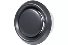 Válvula de ventilación de plástico negro antracita con manguito de montaje - Ø 125mm - VD125A