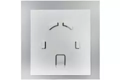 Extractor de baño de Ø 100 mm con temporizador y retardo de encendido - frontal de cristal en plata satinada