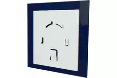Air Roxy extractor de baño con diámetro de conexión 100 mm con temporizador y inicio retardado - frontal de plástico azul