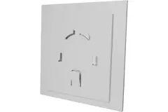 Extractor de baño Ø 100 mm - panel de plástico blanco brillante