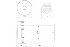 Pasamuros de ventilación aislado para ventilación natural diámetro 125 mm - SPK2-125