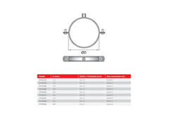 Soporte termoducto 9mm 125mm - PCTD125