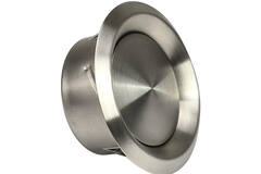 Válvula de ventilación de acero inoxidable de 125 mm de escape y suministro con muelles de fricción - DVI-C125