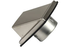 Rejilla frontal de acero inoxidable de 100 mm con compuerta antirretorno de entrada alta - EL-SS-BD100 SS