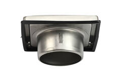 Rejilla frontal de acero inoxidable de 100 mm con compuerta antirretorno de entrada alta - EL-SS-BD100 SS