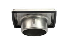 Rejilla frontal de acero inoxidable de 125 mm con aletas móviles de entrada alta - EL-SS-OP125 SS