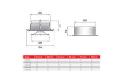 Válvula de suministro de ventilación 200 mm metal - S-DVS200 RAL9010