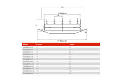 Rejilla doble ajustable 425x75mm para tubo de 160 a 400mm - DGS-DB425x75