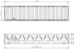 Regulador de volumen para rejilla de ventilación - 525x75