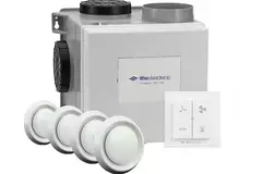 Itho Daalderop CVE-S ECO Optima Inside Paquete de alto rendimiento HP 415 m³/h + sensor de humedad + sensor de CO2 + RFT-N Auto control + 4 válvulas - tapón perilex