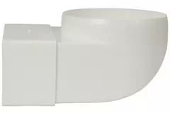 Codo vertical rectangular de plástico 90º Ø 100 mm 110x55 mm - KLD