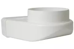 Plástico rectangular codo vertical 90° Ø150mm - 220x90mm KLD29-150