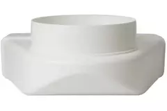 Codo vertical rectangular de plástico 90º Ø 100 mm 220x55 mm - KLD25-100