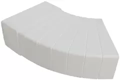 Codo horizontal rectangular de plástico 15-60º 110x55 mm - KLH15-60