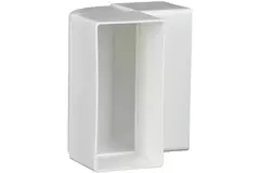 Codo vertical rectangular de plástico 90º 110x55 mm - KLV