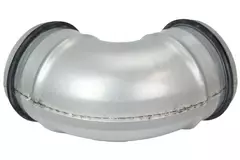 Codo helicoidal corto y redondo 45º Ø 80 mm para tubos helicoidales