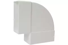 Codo horizontal rectangular de plástico 90º 110x55 mm - KLH