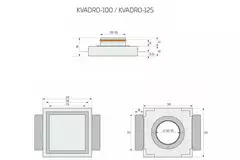 Ergovent válvula de ventilación sin marco empotrable cuadrada 100 mm