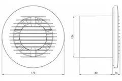 Extractor de baño redondo Ø 125 mm blanco con temporizador - EA125T