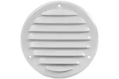 Rejilla metálica de ventilación redonda 100 mm blanco - MR100 - RAL9016