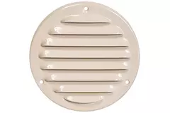 Rejilla de ventilación metálica redonda 100 mm beige - MR100Y - RAL1015