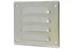 Rejilla de ventilación metálica cuadrada 140x105 mm aluminio - MR14105Al