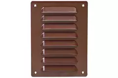 Rejilla de ventilación metálica cuadrada 140x190 mm marrón - MR1419B