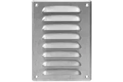 Rejilla de ventilación metálica cuadrada 140x190 mm zinc - MR1419Zn