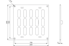 Rejilla metálica ajustable 200x200 mm blanco - MR2020R - RAL9016